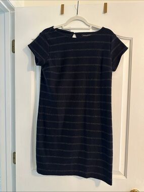 Banana Republic Navy Tweed Shift Dress